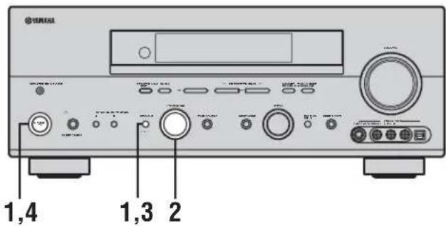 YAMAHA RXV657 - RESETTING THE FACTORY PRESETS - 1