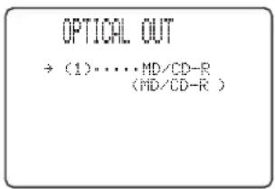 OPTICAL OUT → (1)·····MD/CD-R (MD/CD-R)