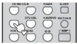 YAMAHA RXV657 - Press an input selector button or ☆☆ to select the component control for which you want to clear the remote control code. - 1