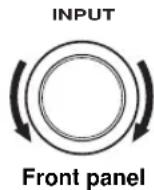YAMAHA RXV657 - Rotate INPUT to select the input source. - 1