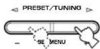 YAMAHA RXV640RDS - Pulse PRESET/TUNING ◀/▷ (PRESET ∧ / √ en el mando a distancia) para seleccionar una número de emisora preajustada (1 a 8). - 1