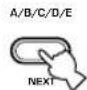 YAMAHA RXV640RDS - Premere A/B/C/D/E (A/B/C/D/E sul telecomando) per selezionare il gruppo di stazioni preselezionate. - 1