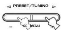 YAMAHA RXV640RDS - Appuyez sur la touche PRESET/TUNING ◀/▶ (PRESET ∧/∨ dans le cas du boîtier de télécommande) pour sélectionner un numéro de mémoire (1 à 8). - 1