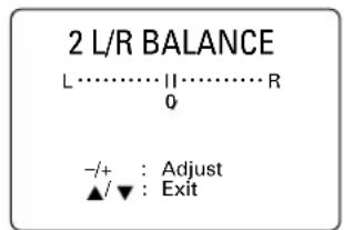 YAMAHA RXV620RDS - L/R BALANCE (Balance des linken und rechten Hauptlautsprechers) - 1