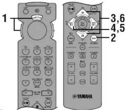 YAMAHA RXV620RDS - Einstellung der Einträge im SET MENU - 1