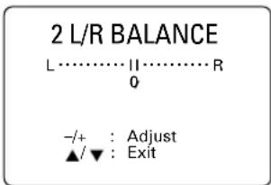 YAMAHA RXV620RDS - L/R BALANCE (Balans mellan vänster och höger huvudhögtalare) - 1