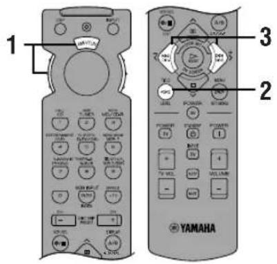 YAMAHA RXV620RDS - INSTELLEN VAN HET UITGANGSNIVEAU VAN DE EFFECTLUIDSPREKERS - 1