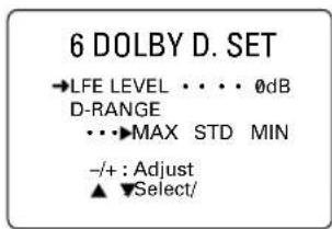 YAMAHA RXV620RDS - DOLBY D. SET (paramétrage du Dolby Digital) - 1