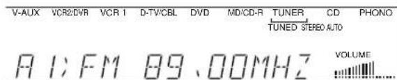 YAMAHA RXV620RDS - Appuyer sur MEMORY (MAN'L/AUTO FM) pendant que l'indicateur "MEMORY" clignote. - 2