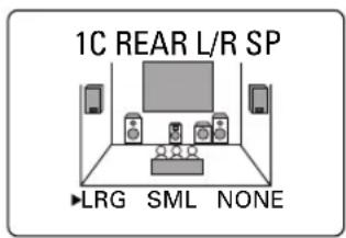 1C REAR L/R SP ►LRG SML NONE