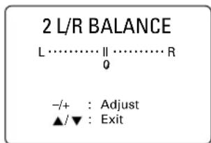 YAMAHA RXV620RDS - L/R BALANCE (équilibrage des enceintes principales gauche et droite) - 1