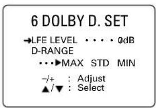 YAMAHA RXV620RDS - DOLBY D. SET (Dolby Digital-Einstellung) - 1