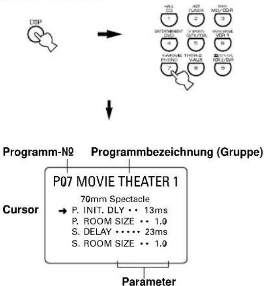 YAMAHA RXV620RDS - Änderung der Parametereinstellungen - 5