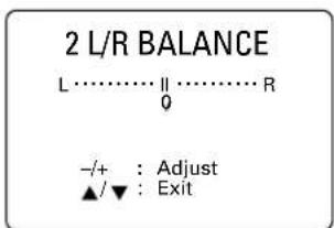YAMAHA RXV620RDS - L/R BALANCE (balans van de hoofdluidsprekers) - 1