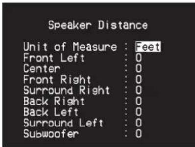NAD T 748 V2 - SPEAKER DISTANCE (DISTANCE DES HAUT-PARLEURS) - 1