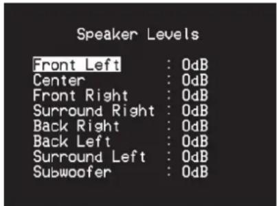 NAD T 748 V2 - SPEAKER LEVELS (NIVEAUX DES HAUT-PARLEURS) - 1