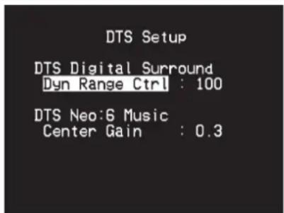 NAD T 748 V2 - DTS SETUP (CONFIGURATION DTS) - 1