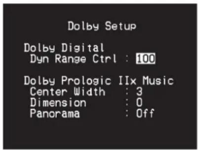 NAD T 748 V2 - DOLBY SETUP (CONFIGURATION DOLBY) - 1