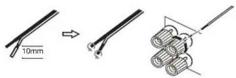 CAMBRIDGE CXR200 - Raccordement des enceintes - 1