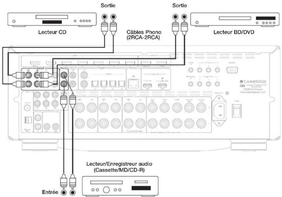 CAMBRIDGE CXR200 - Raccordement audio analogiques - 1