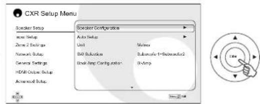 CAMBRIDGE CXR200 - Configuration des enceintes - 2