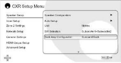 CAMBRIDGE CXR200 - Configuration des enceintes - 4