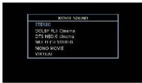 DENON AVRE300 - Selection d'un mode d'écoute (Mode son) - 1