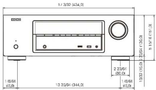 DENON AVRE300 - Dimensions - 3