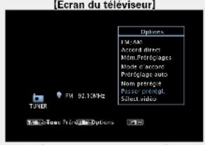 DENON AVRE300 - Utiliez pour selectionner "Passer preregl", puis appuyez sur ENTER. L'ecran Passer preregl s'affiche. - 1