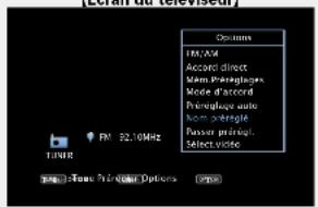 DENON AVRE300 - Utilisz pour selectionner "Nom prereglc",puis appuycz sur ENTER. - 1