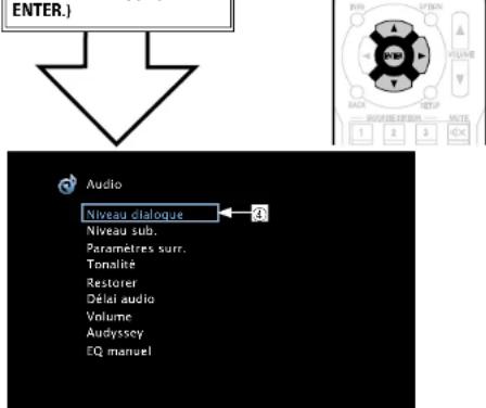 DENON AVRE300 - Exemples d'affichages de I'ecran du menu - 3