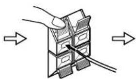 DENON AVR884 - Connecting the speaker cords - 7