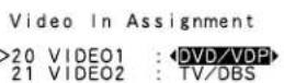 DENON AVR884 - Setting the Video In Assignment - 2