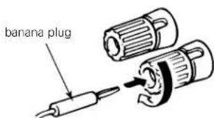 DENON AVR682 - Connecting banana plugs - 1