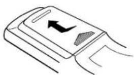DENON AVR682 - Inserting the batteries - 1