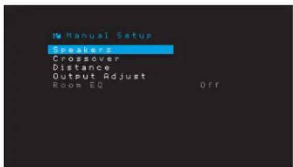 HARMAN KARDON AVR 1710S - Étape 3 – Menu Manual Speaker Setup (Configuration manuelle des enceintes) - 2