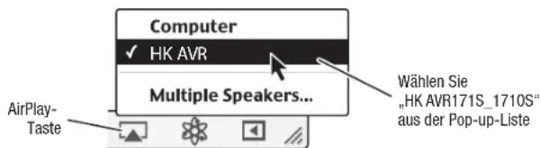 HARMAN KARDON AVR 1710S - Hören von Medien über AirPlay (nur AVR 1710S/AVR 171S) - 1