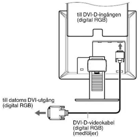 SONY SDMX73 - Anslut en dator som har en DVI-utgång (digital RGB) - 1