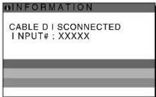 SONY SDMX73 - Jeśli na ekranie pojawi się komunikat „CABLE DISCONNECTED” - 1