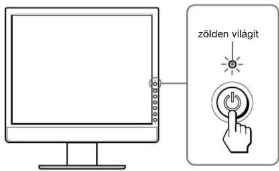 SONY SDMX73 - Nyomja meg a ⏻ tápkapcsolót a monitor elején jobbra. - 1