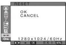 SONY SDMX73 - →•← Meni RESET - 1