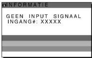 SONY SDMX73 - Als "GEEN INPUT SIGNAAL" verschijnt op het scherm - 1