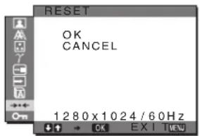 SONY SDMX73 - Menu →← RESET - 1
