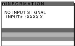 SONY SDMX73 - 「NO INPUT SIGNAL」と表示されている場合 - 1