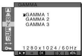 SONY SDMX73 - Menü γ GAMMA - 1