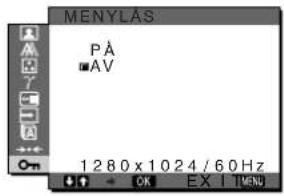SONY SDMX73 - Menyn MENYLÅS - 1