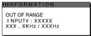 SONY SDMX73 - Jeśli wyświetlony zostanie komunikat „xxx.x kHz / xxx Hz” - 1
