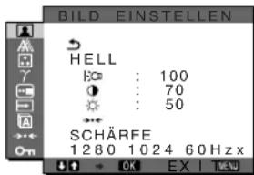 SONY SDMX73 - Menü BILD EINSTELLEN - 1