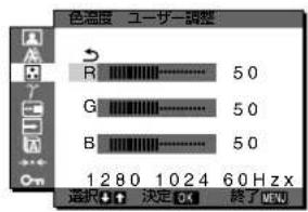 SONY SDMX73 - ■ 色温度をさらに微調整するときは - 1