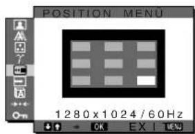 SONY SDMX73 - Menü POSITION MENÜ - 1